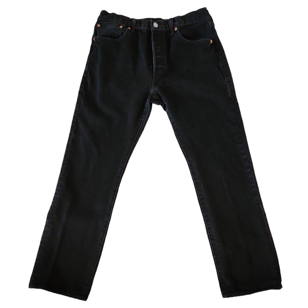 Levi 501 Size 34x30 Black Five Button Men's Jeans